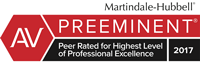 Martindale Hubbell AV Preeminent | Peer Rated for Highest Level of Professional Excellence 2017